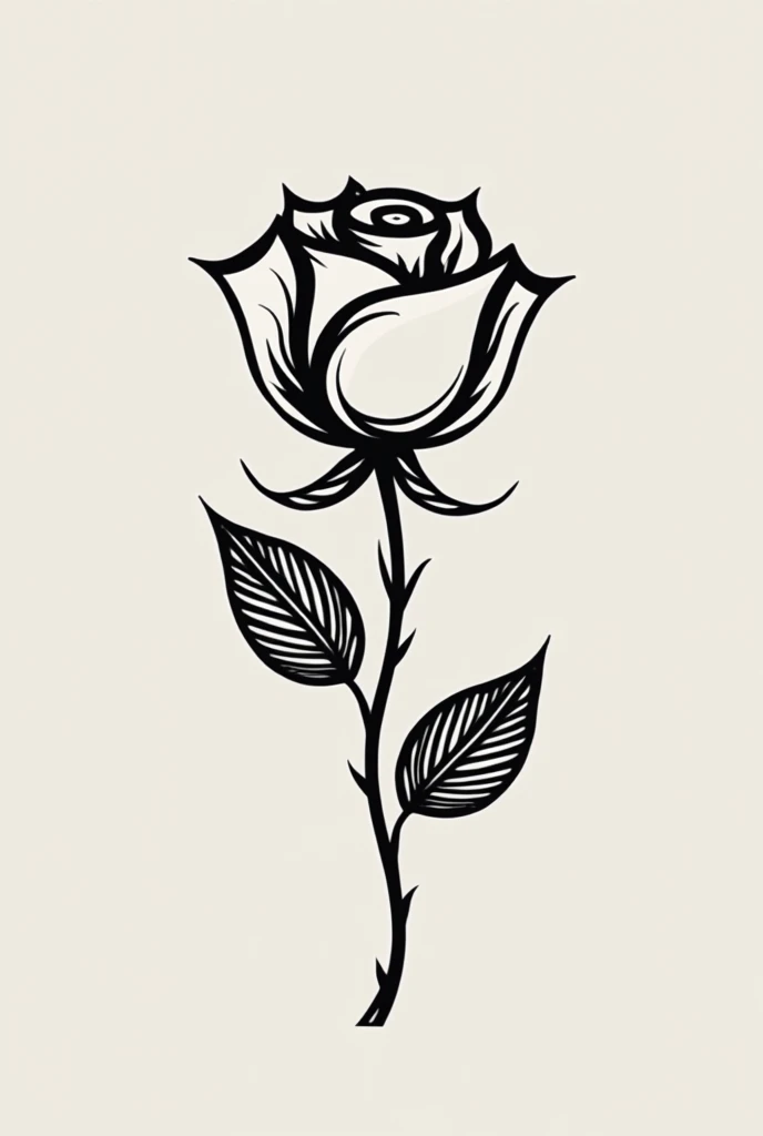 The logo should be an elegant and minimalist representation of a book with a rose., but designed abstractly, so that the elements are not immediately recognizable. It should impress with its simplicity and sophistication, and appear modern and timeless. black-and-white 
