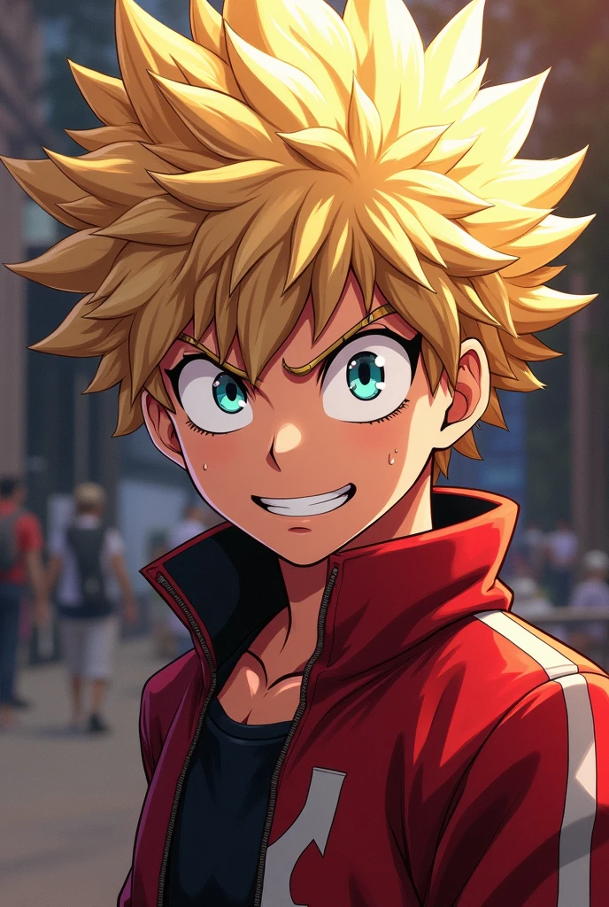 Cartoon masterpiece, best quality,(Best Quality, 8k, Masterpiece,Highly texture, detailed eyes,8k, super detailed bakugou my hero academia