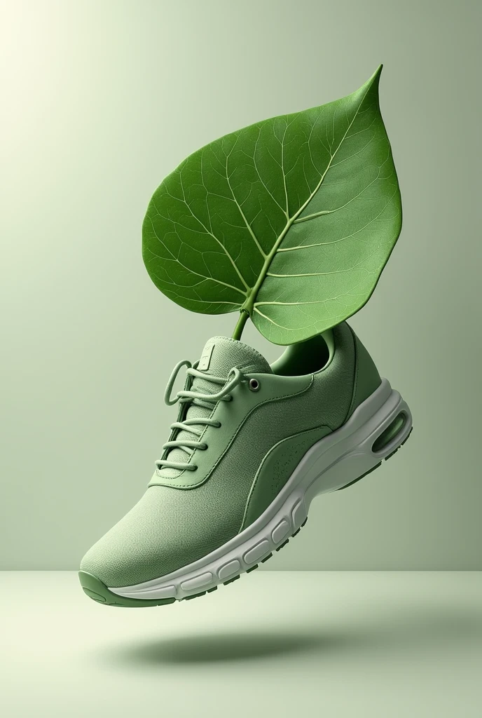shoe fused with leaf