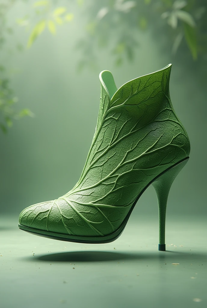 shoe fused with surreal leaf