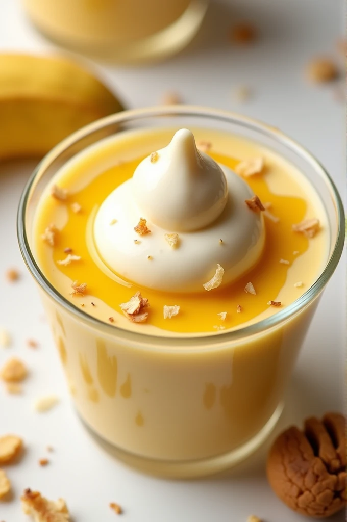 Banana flavored soy yoghurt 