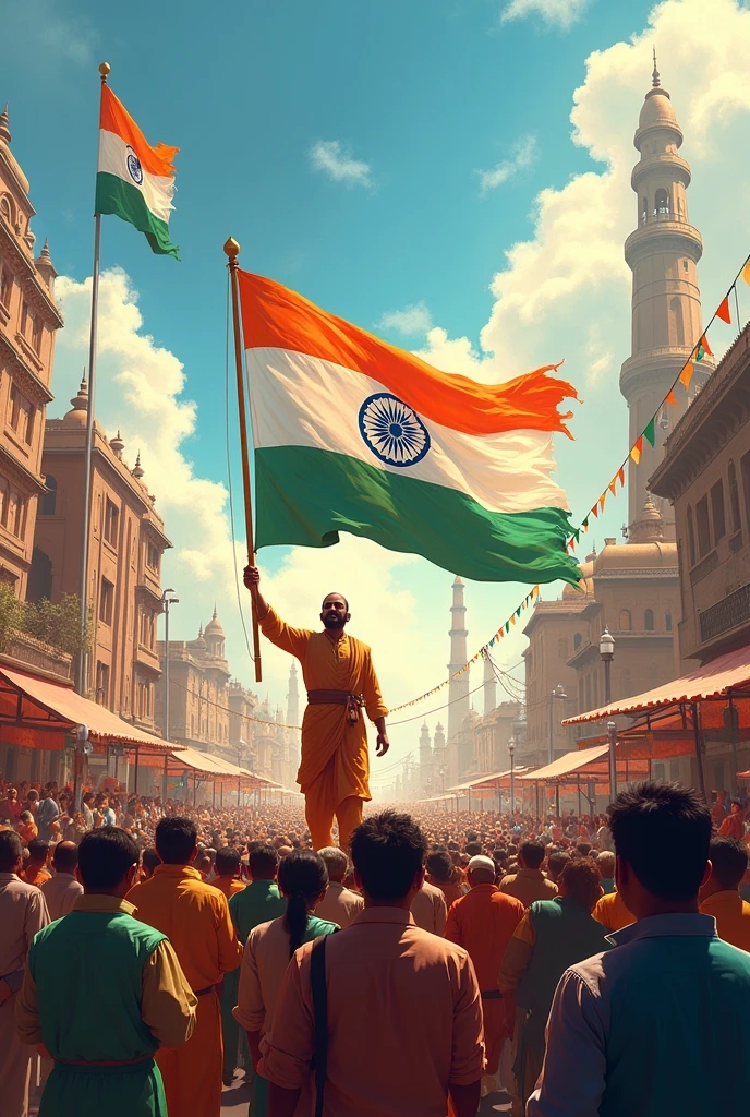 Indian independence day with M R GROUP logo