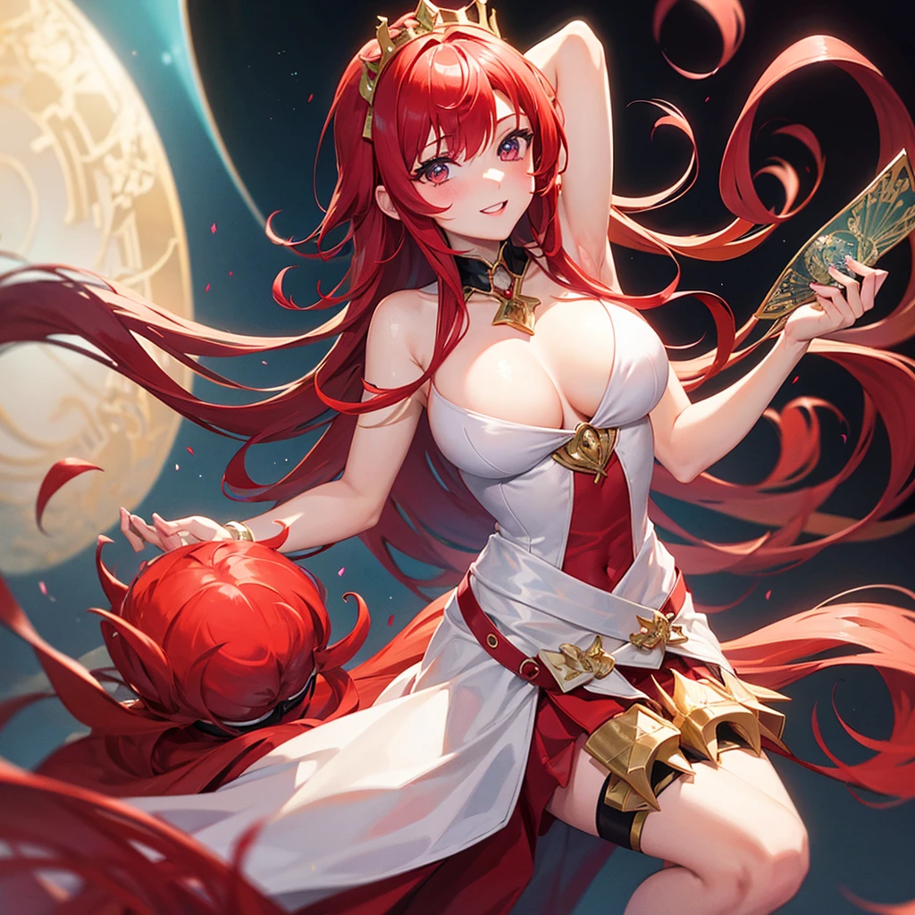 Hot princess with red hair ,using magic,