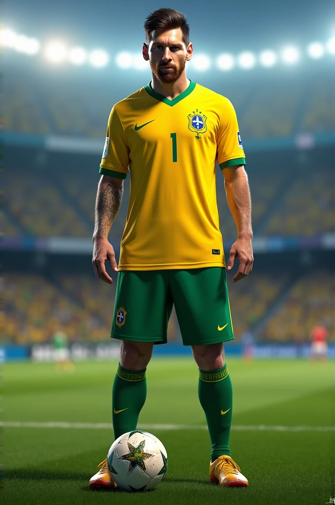 Messi With The Brazil Uniform