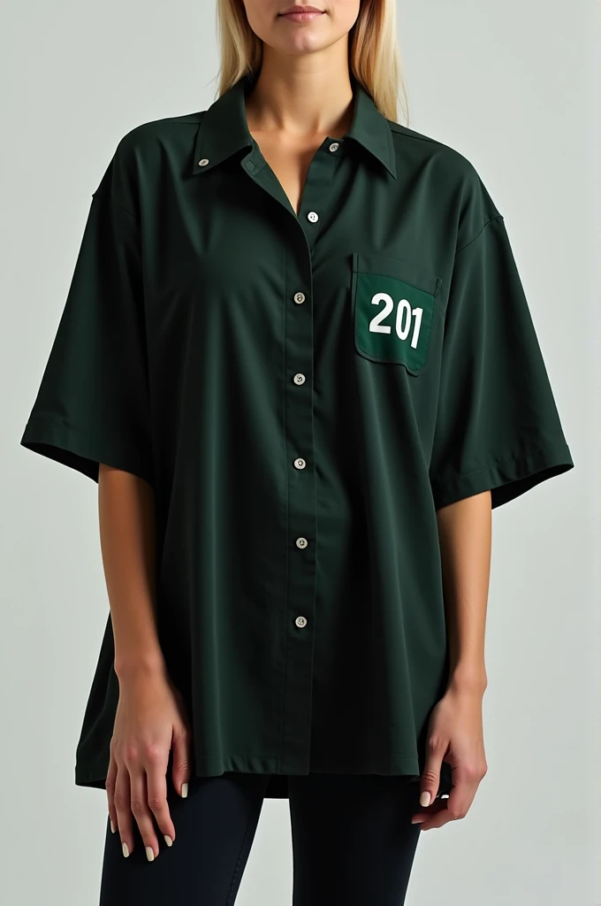 Loose itinerary shirt, black with dark green details, 201, health, sports and wellness itinerary 
