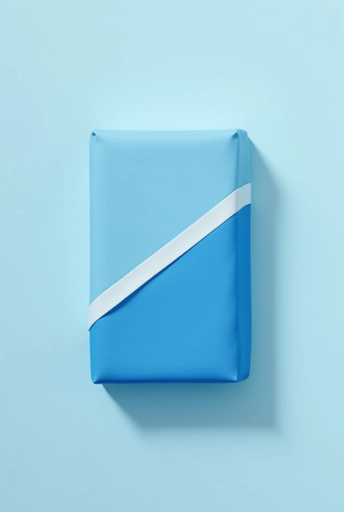 soap packaging gradient blue color with white line minimalist design