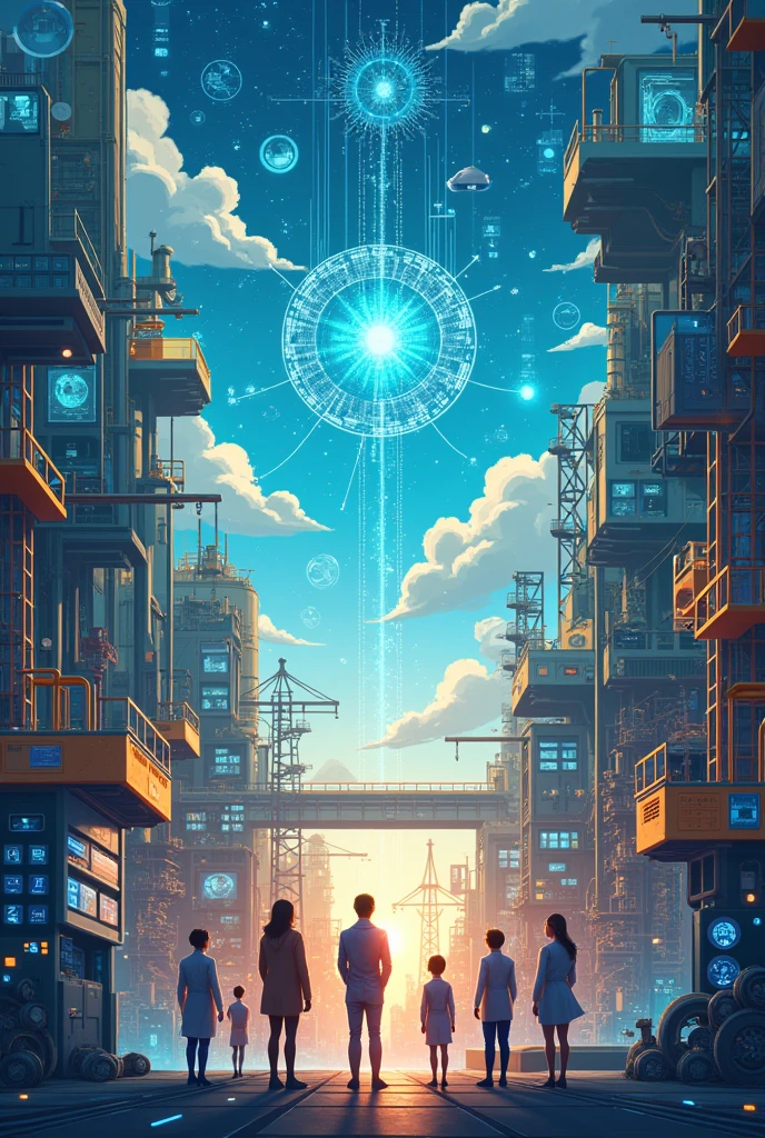 create a school poster making, an illustration or drawing of what science and technology has brought to our society.