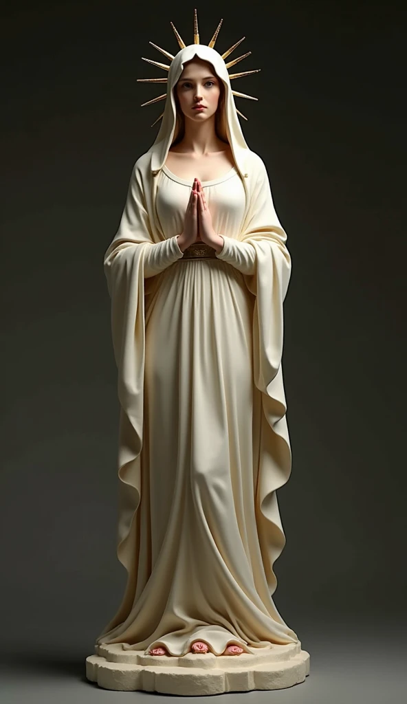 Beautiful 18-year-old Virgin Mary。whole body。slim、Small breasts。