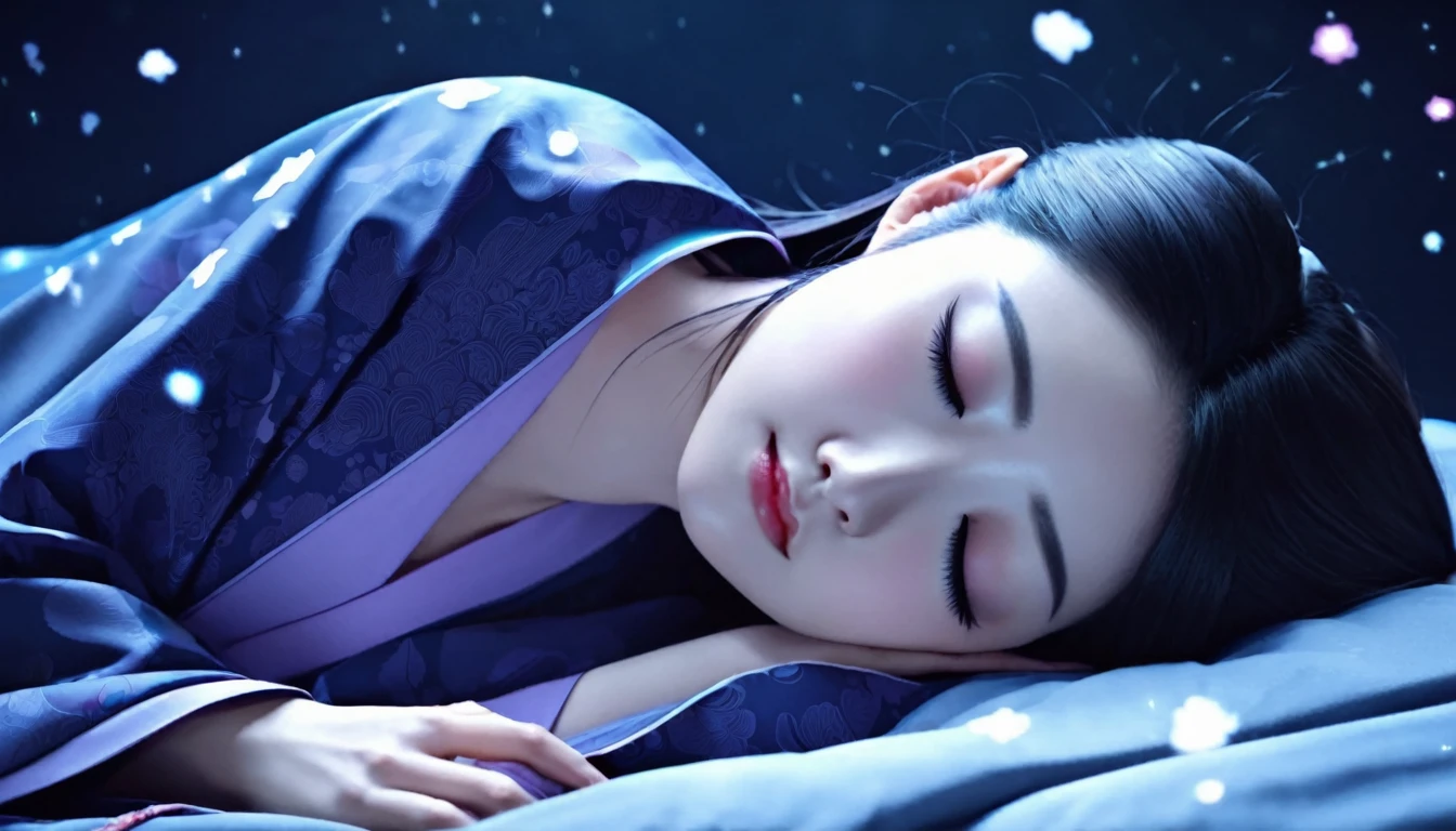 Best background images for sleep videos mysterious Japanese women anime Super deformed character style