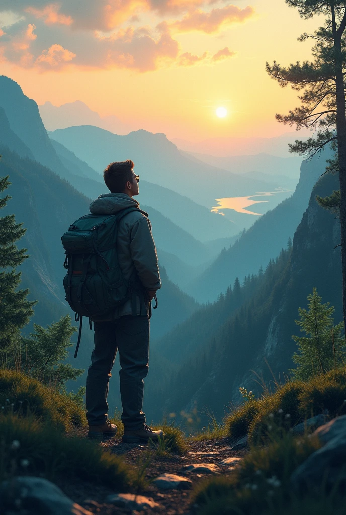 Appreciate Nature:
Icon: A person gazing at a beautiful landscape.
Sentence: "Savor the beauty of nature; leave only footprints." (Permission and Obligation)
