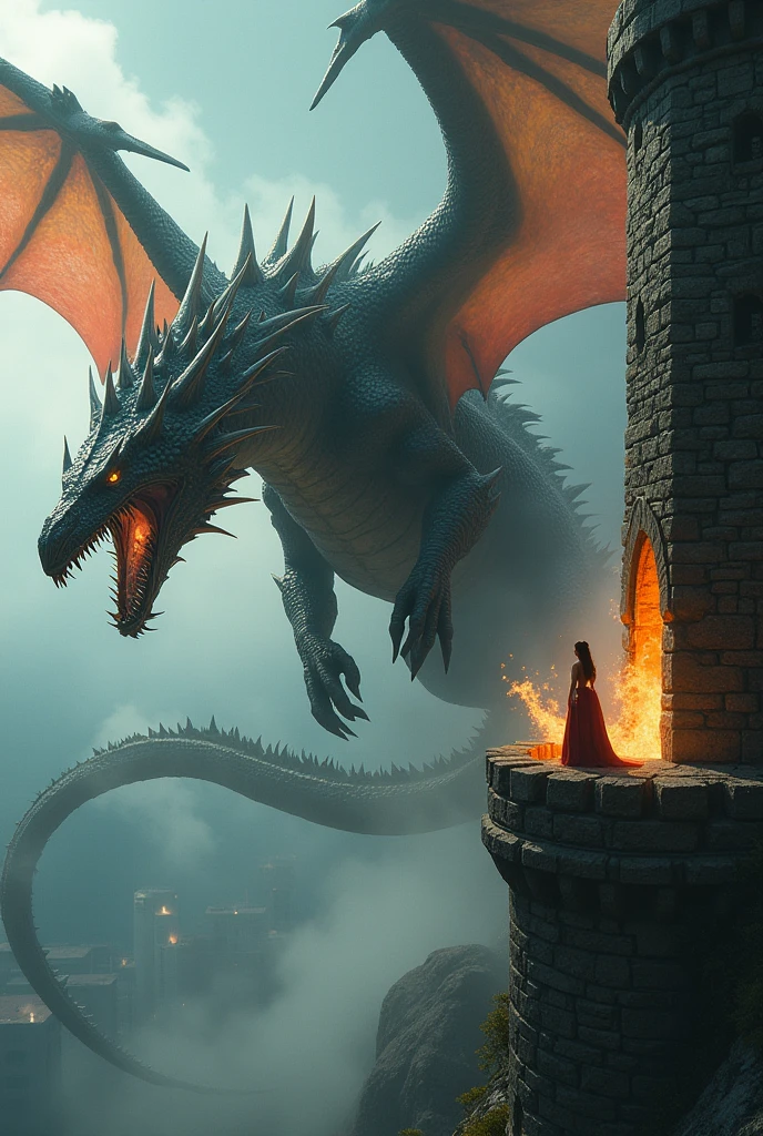 A large dragon with many spikes and sparkling scales all over its body flew up to the highest tower of the castle.. Soon, Behind the Walls, noise was heard from the flapping of its huge wings and gusts of heat. "That evil dragon again", - thought the princess and pulled the hem of her dress.. "Only his fucking was no longer there. sucks", - she said gritting her teeth and resolutely went out onto the small balcony of her tower.. The same tower, in which she was imprisoned indefinitely, And shebeen there since then, as soon as the nannies first noticed, that the nipples of the young princess began to swell excitingly, filling my chest with unknown desires, and barely noticeable red hairs began to appear above the pussy, her consciousness is even more disturbing.