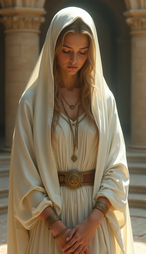 Beautiful 18-year-old Virgin Mary。whole body。Ancient Jews