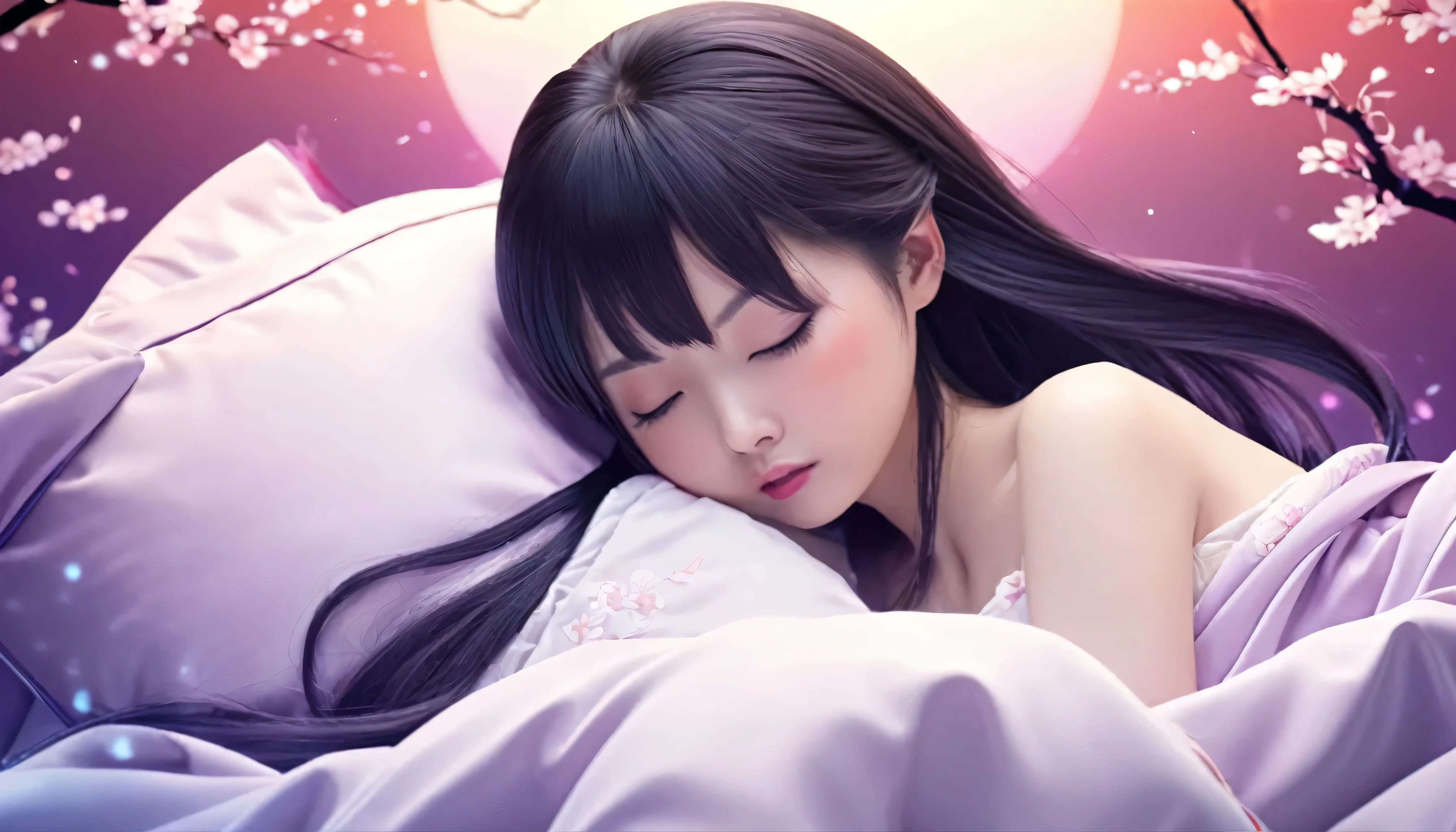 Best background images for sleep videos mysterious Japanese women anime Super deformed character style