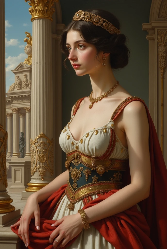 an image of a young(around 20 yeard old) julia flavia daughter of the roman emperor titus