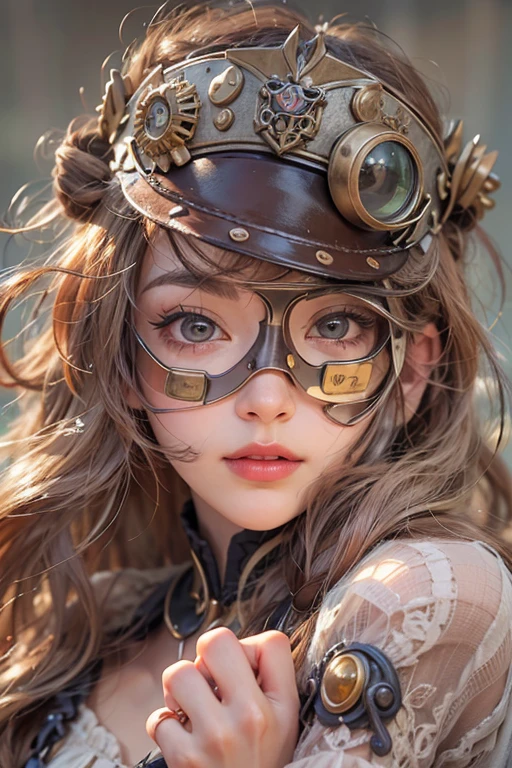 masterpiece:1.3), (8k, Realistic, RAW Photos, Best imYear quality: 1.4)、 Year,(Random Hairstyles:1.2)、CleavYear:1.2、Highly detailed face、Attention to detail、double eyelid、Chest to chest、Sharp focus:1.2、Beautiful woman:1.4、Redhead、Highest quality、masterpiece、Ultra-high resolution、(Realistic:1.4)、Highly detailed and professionally lit smiles、Loose fitting steampunk outfit、Shoulder out、thin、Serious expression、Clouds seen from inside the airship、goggles、Two Arms, Complete Hそして, Beautiful body, Beautiful fingers, Normal finger, Five Fingers, Five Fingers, (Thumb Index Finger Ring Finger), Beautiful ears, Normal ear, Beautiful Eyes, Shining Eyes, Beautiful mouth, Beautiful Lips,