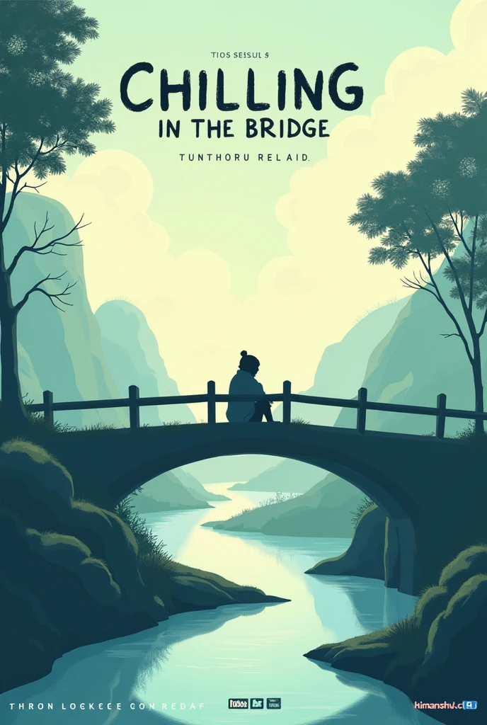 Make a beautiful song realising poster for the song chilling in the bridge and write it on the poster name of the song and written by HIMANSHU KALITA in English and also write that it will uploading soon on YouTube channel name himanshu-exe
