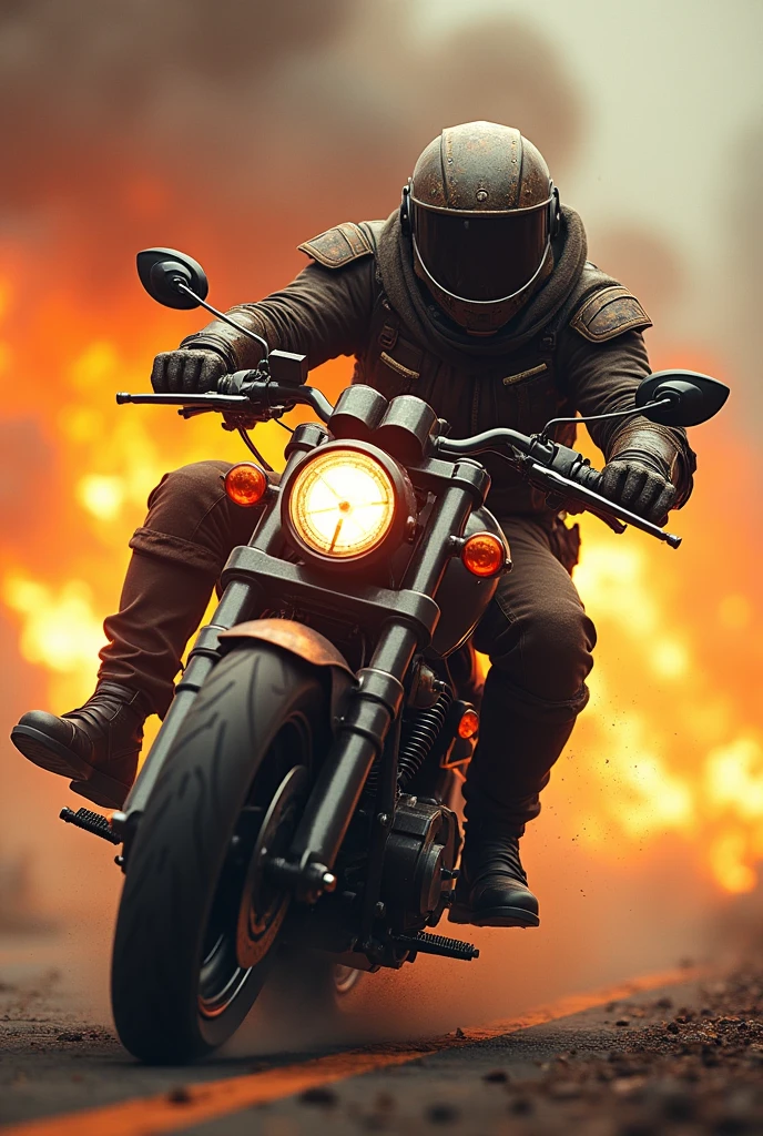 motorcycle adventure weapons flames