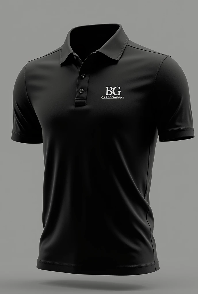 Grey polo shirt with a small BG Loaders logo on the chest