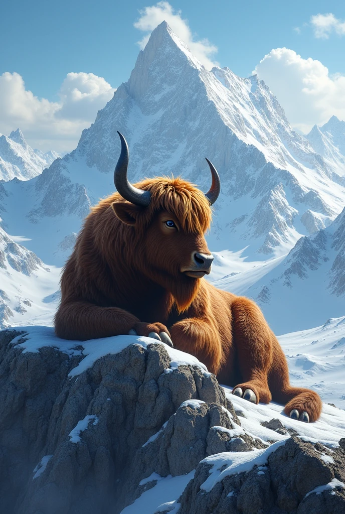 Bull relex on kelash mountain 