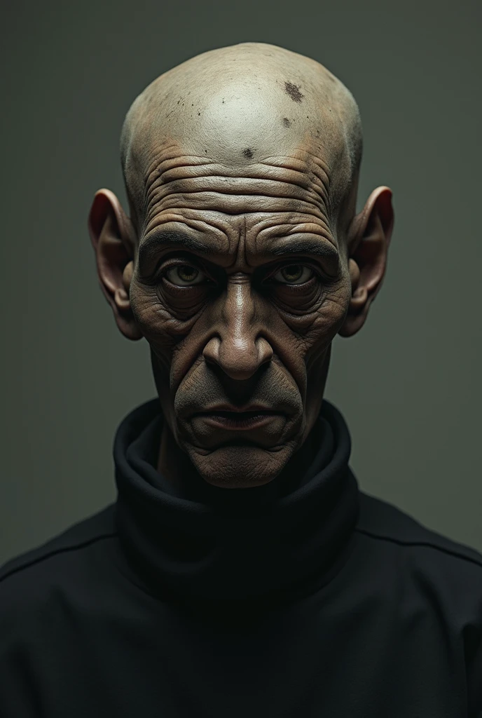 Black man with a deformed head