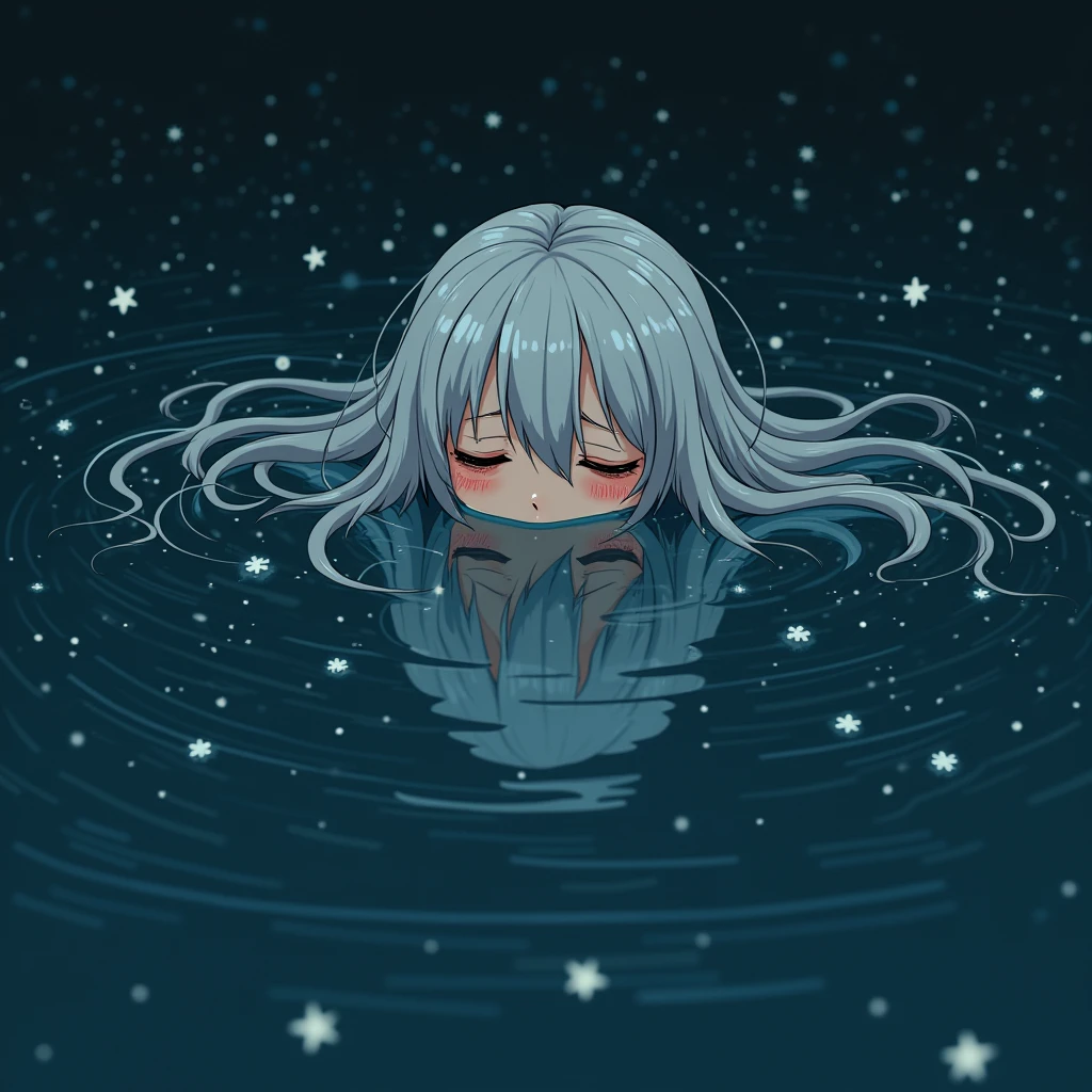 fair skin,sick,yandere,Eyeballs turn red、Pupil dilation、Glazed eyes、The eyes are dull,a girl,Sit on your knees,Blood flowed all over the place,Background next to clear river water,The river water is clear and transparent,The moonlight casts shadows on the lake,Barefoot,pastel colors,Soft contrast,