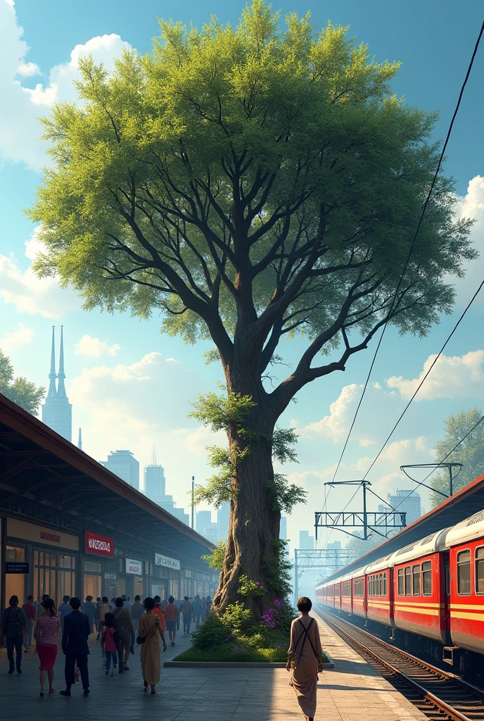 Shisham tree alongside the railway station 