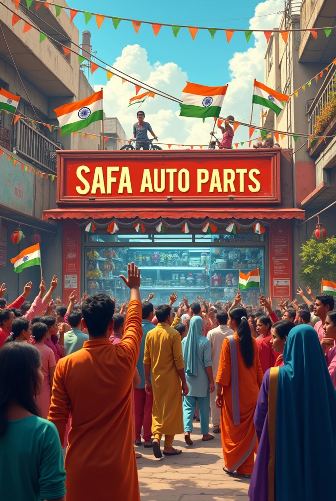 Indipendents day india
SAFA AUTO PARTS
two wheeler spare parts shop 

