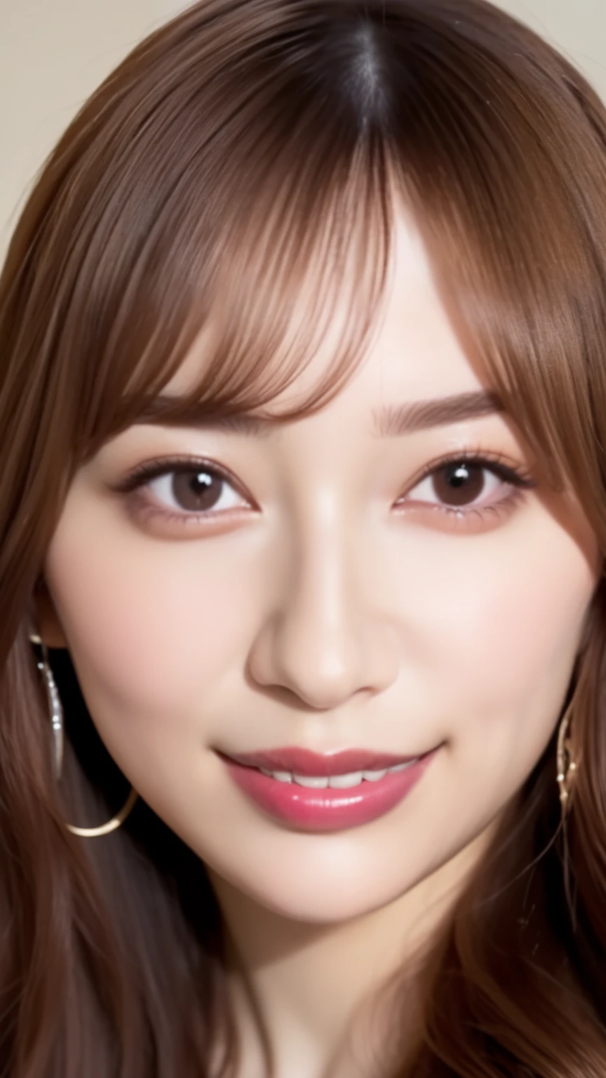 (Highest quality、8k、Award-winning works、Ultra-high resolution)、One beautiful woman、(The perfect and most natural red long sleeve casual sweatshirt:1.1)、(blonde:1.1)、Bright color contacts、Perfect Makeup、Bright and shiny lipstick、(Very heavy makeup:1.2)、(Deep pink around the eyes:1.1)、Beautiful bright eyeshadow、Heavy makeup around the eyes、(Big Breasts:1.2)、very long wavy hair、(Romantic affection:1.1)、私を見た時のThe best smile、(Many of them emphasize the body line...:1.1)、(Strongly blurred vibrant Harajuku city background:1.1)、(Strongly blurred background:1.1)、Accurate anatomy、Ultra HD Hair、(Ultra-high resolutionの完璧な美しい歯:1.1)、Ultra-high definition beauty face、Ultra HD Hair、Ultra HD Shining Eyes、輝くUltra-high resolutionの美肌、Ultra-high resolutionの艶やかな唇, Very detailed, close your eyes, Nose and mouth,Face Focus, Extreme close up of face、 Symmetrical face,Realistic nostrils、The best smile, Shiny lips with noticeable lip wrinkles,Perfect Lips
,Earrings