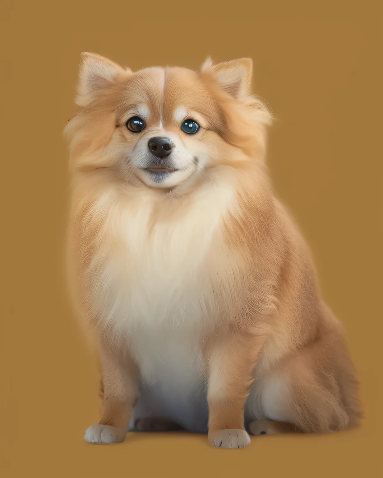 a very cute furry dog, hairs drawn like cartoon, perfectly drawn eyes, eyes like a cartoon drawing, beautiful eyes, perfect eyes, she is very happy, she is smiling, the image is very detailed