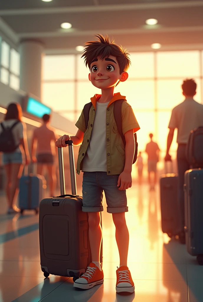 Teen boy going to abroad