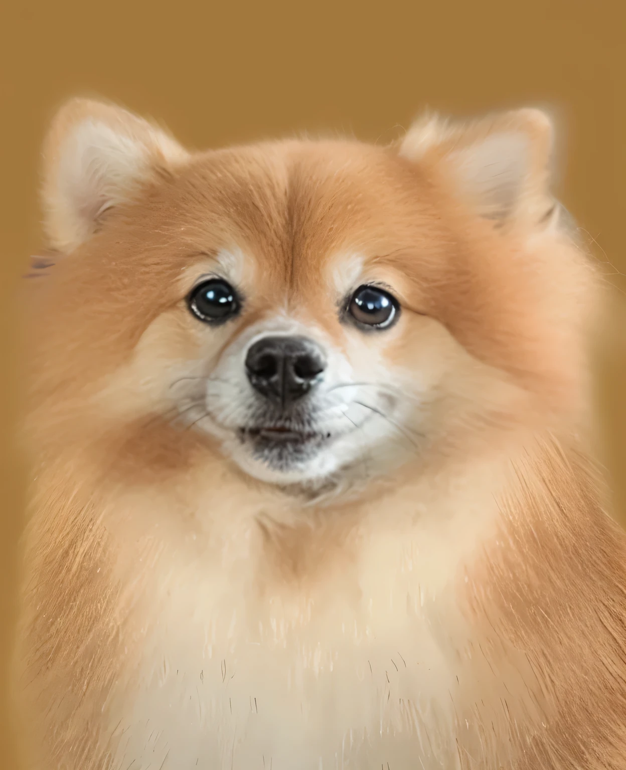 a very cute furry dog, hairs drawn like cartoon, perfectly drawn eyes, eyes like a cartoon drawing, beautiful eyes, perfect eyes, she is very happy, she is smiling, the image is very detailed