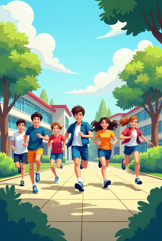 TEXT THAT SAYS SECOND SEMESTER WITH PHYSICAL EDUCATION THEME