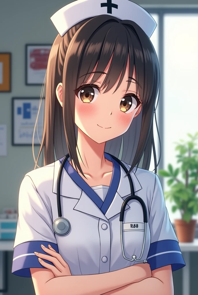 (photorealism:1.2), Nurse, anime, manager, Beautifull, petlover, Med