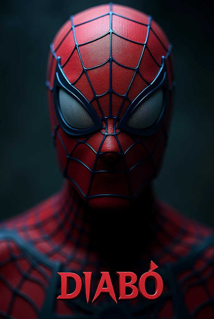 a face with a spiderman mask , and below it says DIABO