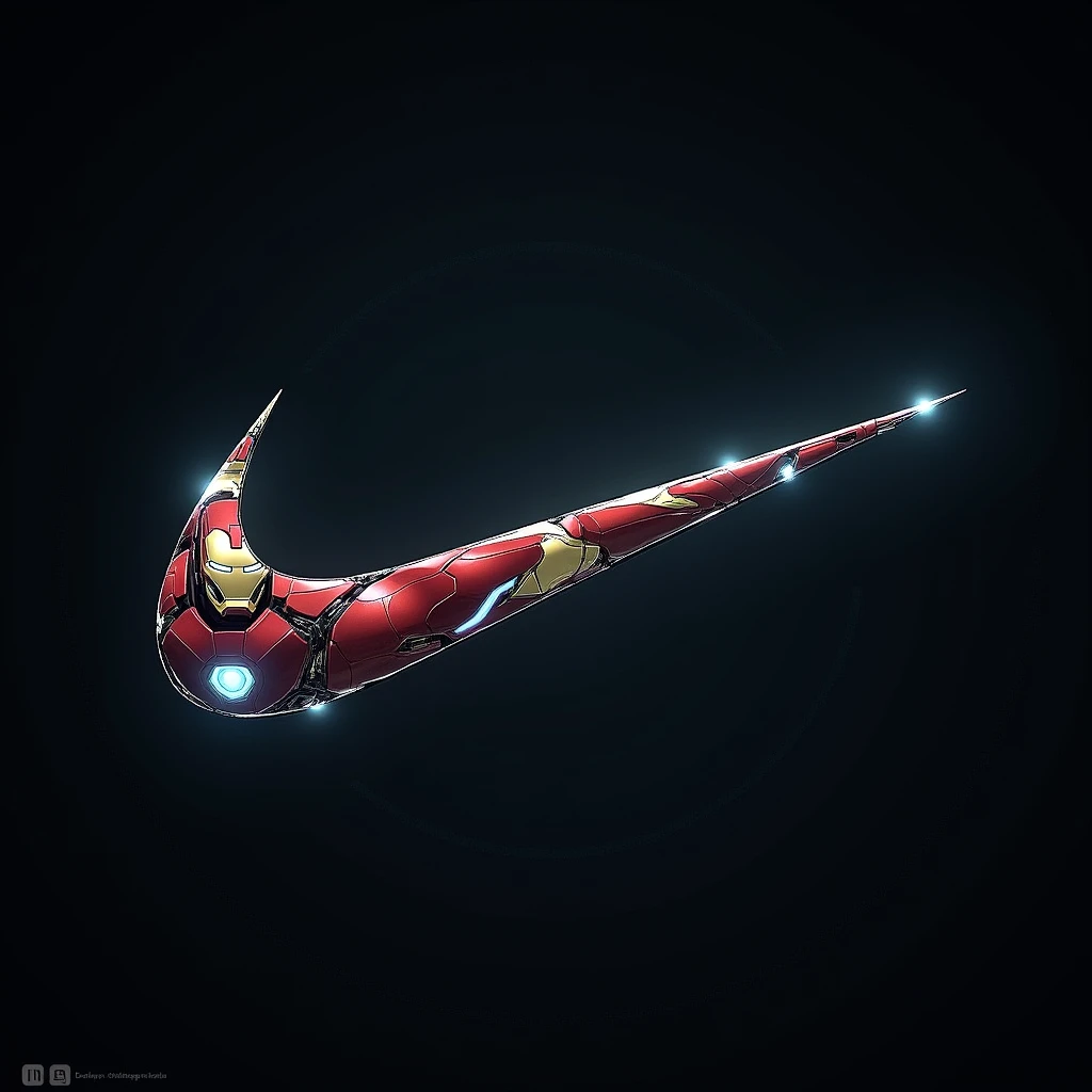 Nike logo with Iron man