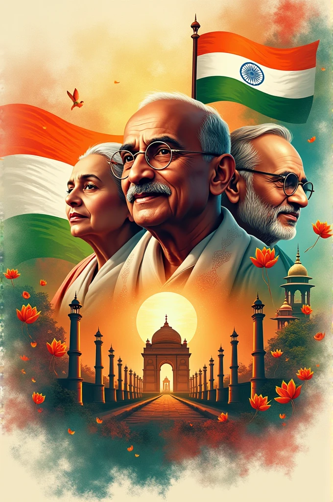 Indian independence day poster