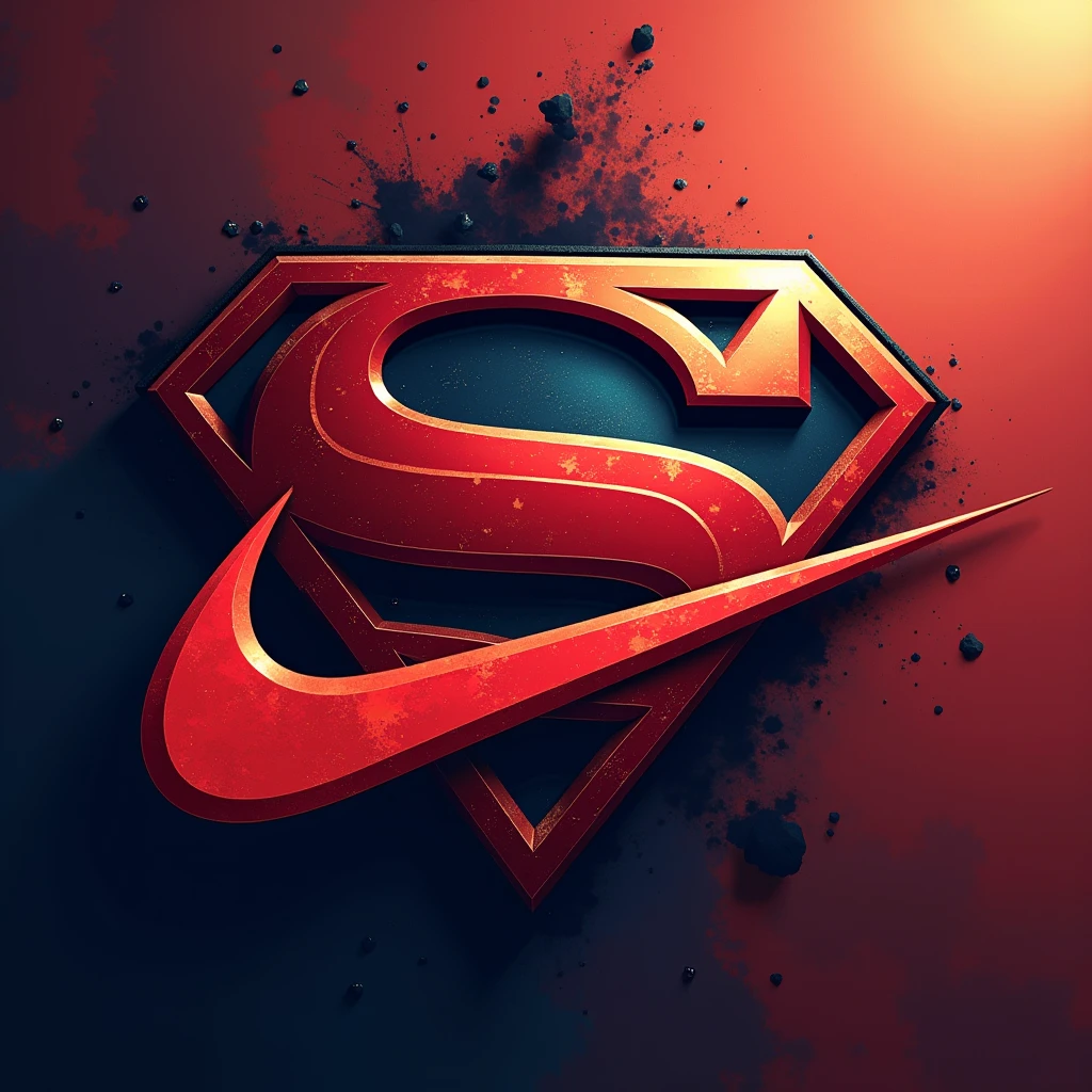 Nike logo with Superman