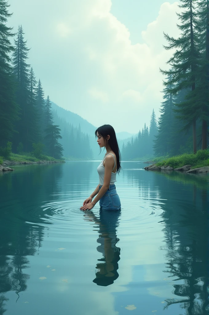 A cover for a story that deals with water care and also has a lake