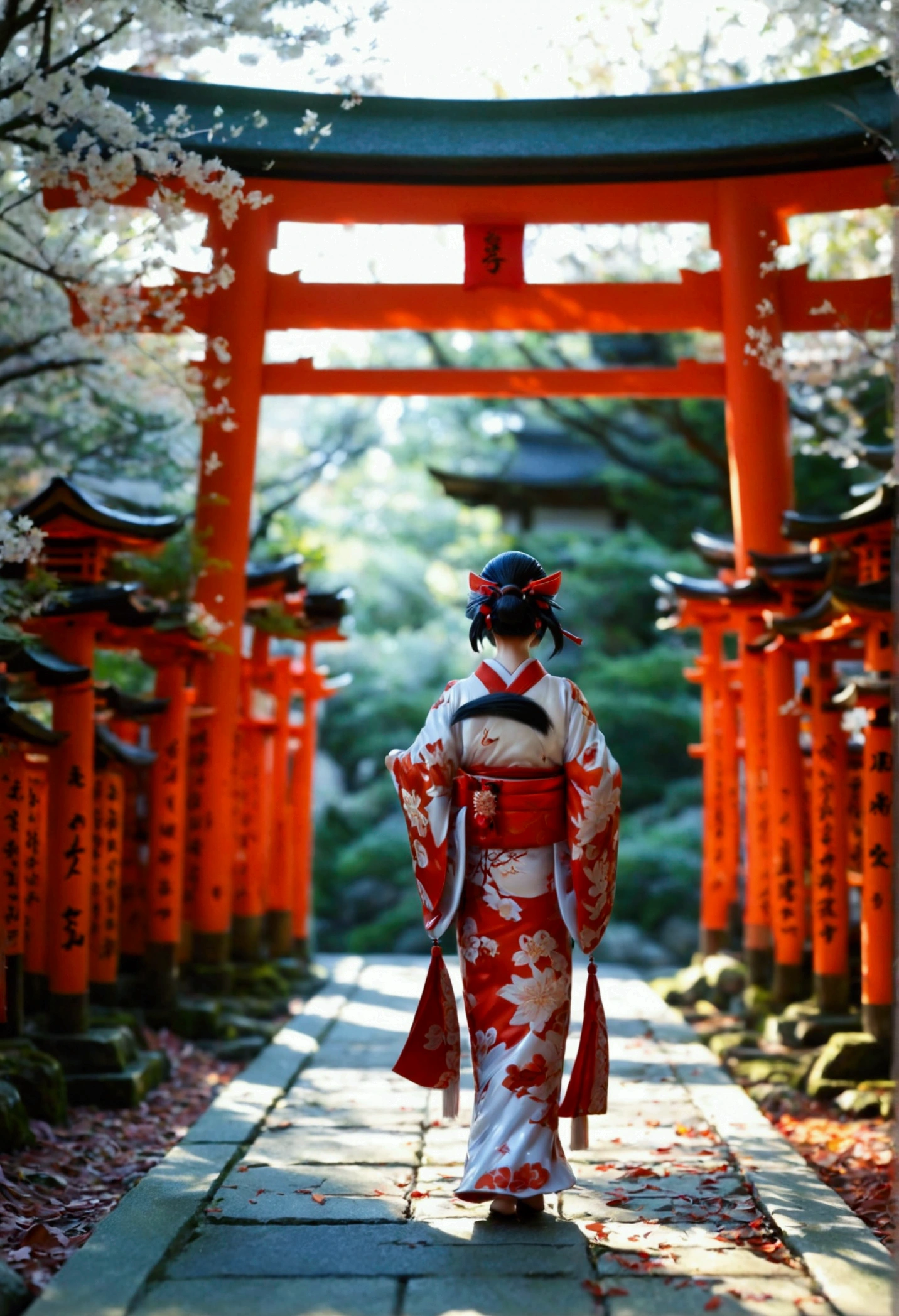 Nine-Tailed Fox torii Shrine maiden