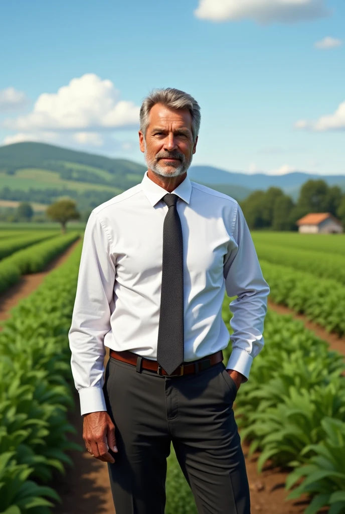 Farmer in tie