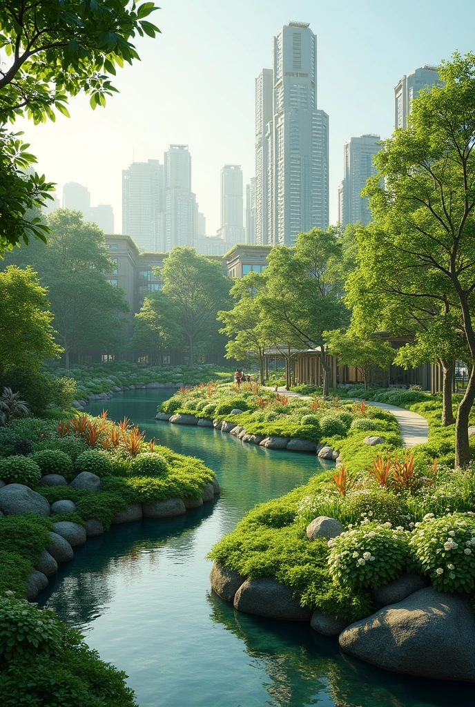 municipality with green areas for a city called green harmony