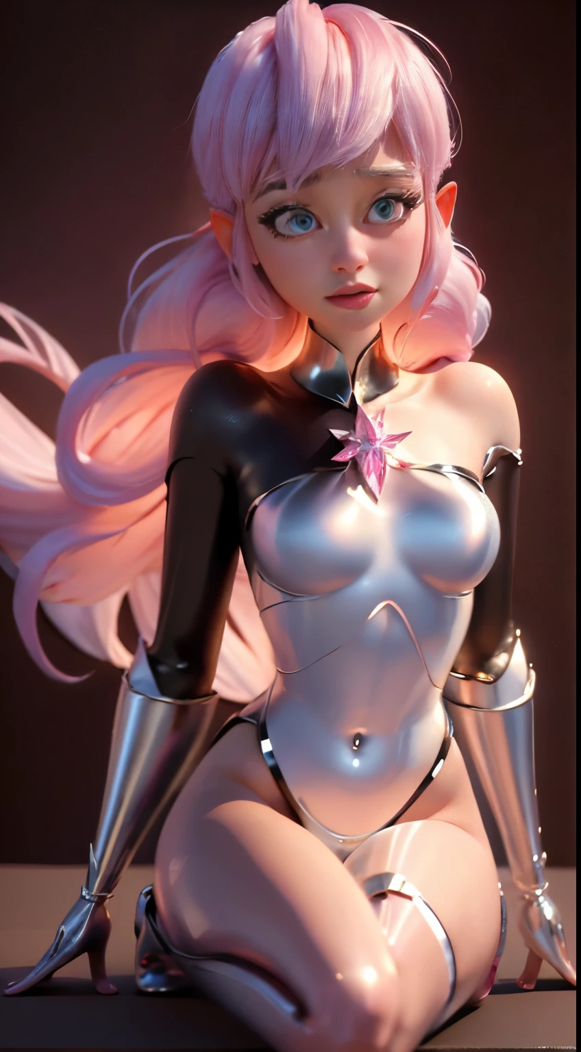 Elfgirl (rose quartz waifu SU-elsa waifu frozen Disney  mezclando modelos .) (ultra fUSION of white and pink hair) Highly detailed CG unity 8k wallpaper, style shot, complex, High detail, dramatic, highest quality movie still image, Very detailed, masterpiece, Best Quality, character design, elsa, elsa from frozen,fusión Diamante Rosa (( dark style)), realistic and ultra detailed rendering style, natural light, sharp character design, (hard focus, 8k), (((Natural skin texture))), 8k textures, soft cinematic lighting, Adobe Lightroom, dark room, HdR, sophisticated, elegant, rich detail, Sharp focus appearance) )), calming tones, frenesí de detalles, intricate detail, Super detail, low contrast, Soft film Lighting, Muted colors, Exposure Mix, HdR, Desteñir, 35mm, f/1.4, THEY ARE LIKE THIS, f16, 25 sec.