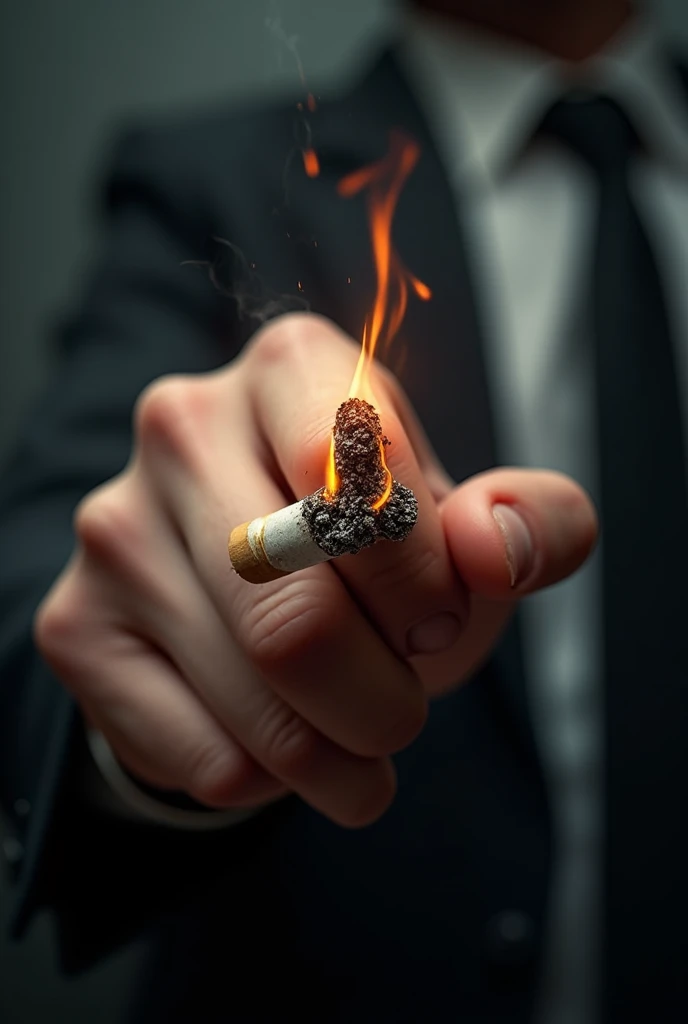 Hand with cigar fingers 