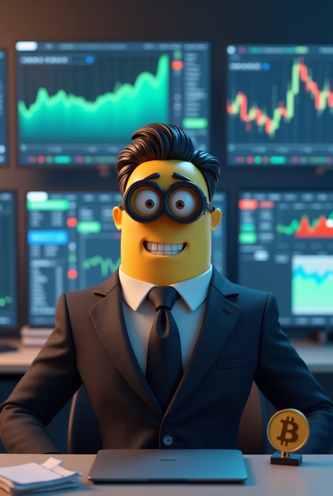 A minion who works in cryptocurrency and he is very rich