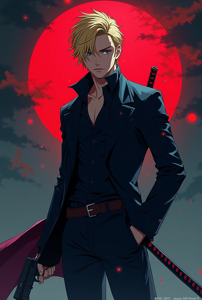 I want to create an assassin named Lucas who has blonde hair and is of Kunian descent and make it a cover for a novel.Anime I want to create an assassin named Lucas who has blonde hair and is of Kunian descent and make it a cover for a novel.Anime Type 2D Stronger than There's blood too, good shooting.