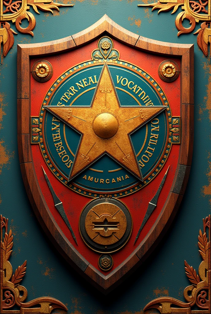 Create shield of "Technical Vocational Week" Inspired by the ninth region of Araucanía, it says in the center of it Technical Vocational Week Administration Specialty