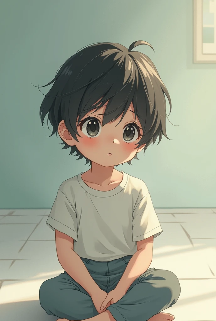A sadly cute boy、anime
