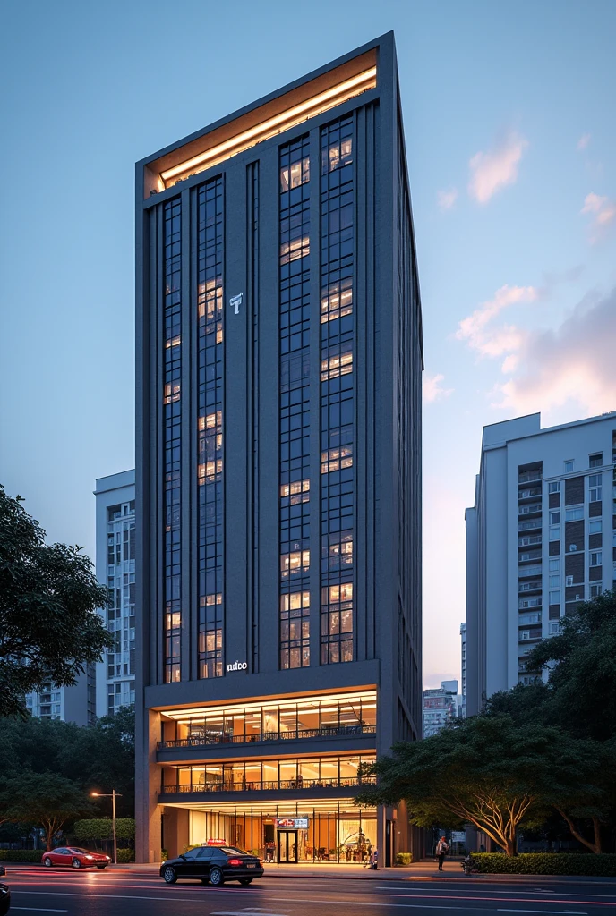 Make an attractive image for united districts club limited which is situated in Bangladesh. This club is 10 stored building. Please make an image covered it with club logo. In the logo you put UDC.