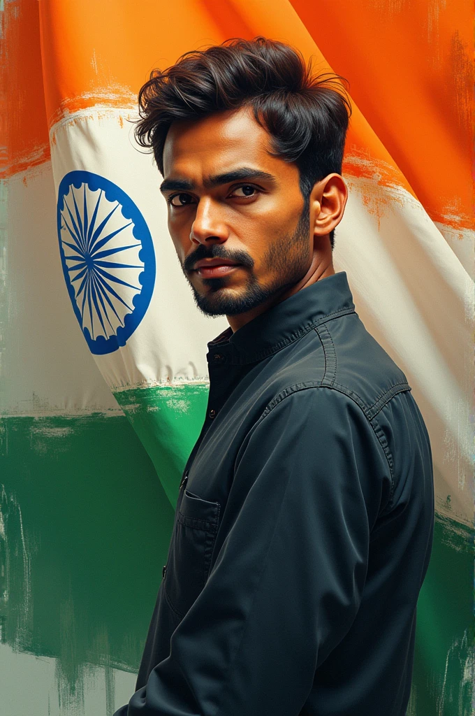 NAME CHEHEK RAYSONI AROUND INDIA FLAG