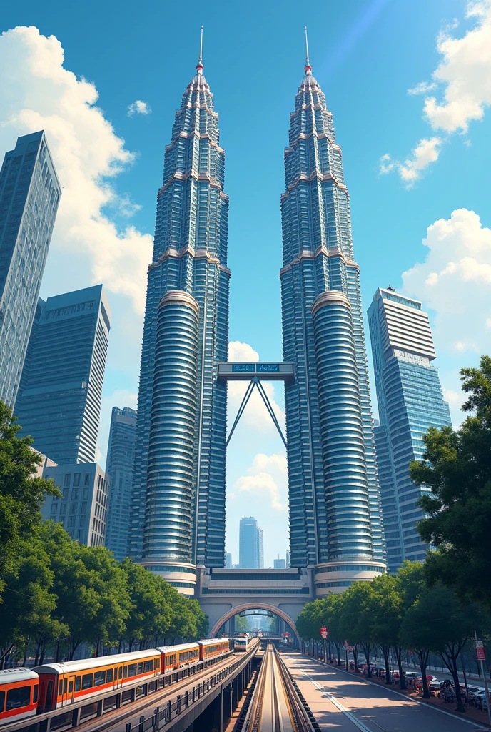 Focus KLCC and LRT in one drawing